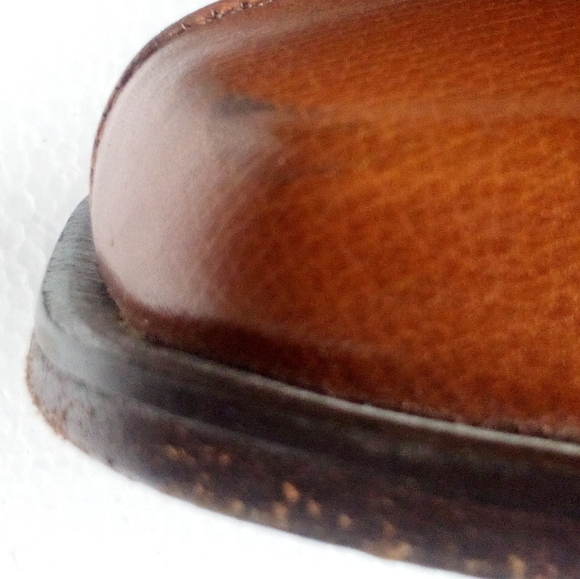 Michele Olivieri Designer Exotic Leather Square-toe Slip-On Shoes Men's 9 Brown - Picture 7 of 15